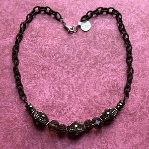 Elegant Brown Beaded Necklace